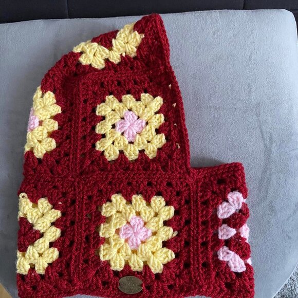 CROCHET GRANNY SQUARE BALACLAVA HAT NWT! - Picture 1 of 4